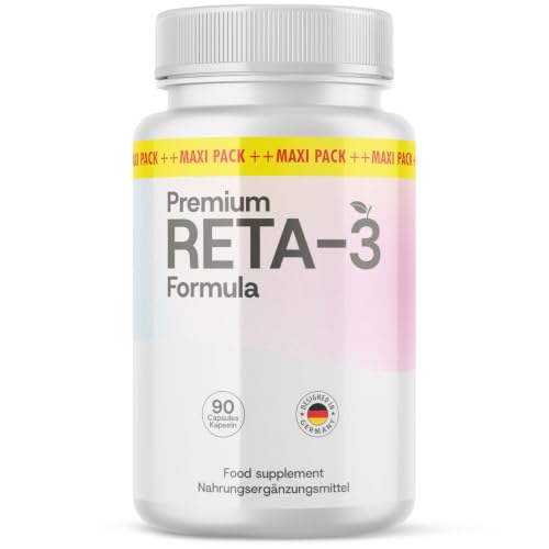 Premium Reta-3 Formula Cápsulas | Fáciles de tomar | 90 cápsulas
