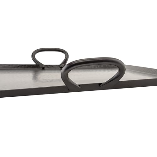 G.E.T. Heavy-Duty Metal Serving/Ottoman Tray with Handles, 19" x 15", Hammered Bronze by GET - Image 3