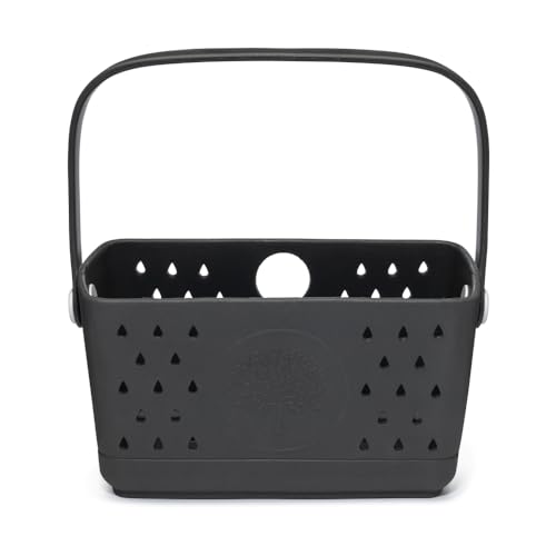 Image of Parker Baby Bath Caddy | BPA Free & Food Grade Shower Caddy Organizer for Toys & Supplies | Quick-Dry, Sturdy & Perfect Size Shower Basket w/Handle in Neutral Colors
