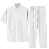 Kung Fu Uniform Set Chinesische Klassische Kampfkunst Tai Chi Wushu Wing Chun Herren Damen Kleidung Baumwolle Tang Anzug(Size:XXXL,Color:a)