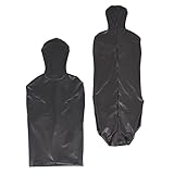 Unisex Full Cover Patent Leather Sleep Sack Bodysuit Tight Bundle Bondage Sleeping Bag Nightclub Bar Clothing,Black,3XL