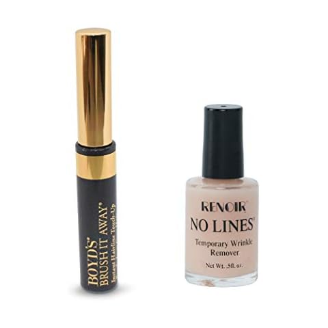 Boyd's 2 Piece Makeup Bundle, Brush It Away (Black) & No Lines Wrinkle Filler Cover