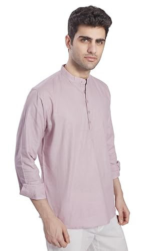 Image of DIVISIVE Men's Slim Fit Full Sleeves Cotton Short Kurta