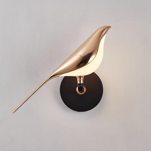 Image of Bird Wall Sconce, Fun Wall Light with Acrylic Shade, LED Birds Wall Lamp, Art Deco Wall Mount Lamp for Bedroom, Stairway, Corridor (1 Light)
