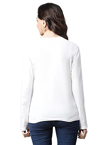 Image of OM SAI LATEST CREATION Women's Plain Lycra with Plain Design on HaOSLC-Sleeve Regular Fit Office wear,Casual wear Top