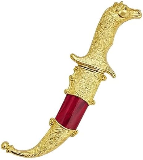 Bakers Brisk Royal Kataari for Groom Wedding, Rajputana Style Gold and Red Decorative, Metal &amp; Plastic