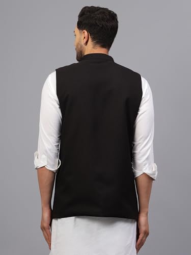 Image of LATEST CHIKAN Men's Traditional Tweed Cotton Checkred Premium Nehru Jacket /Waistcoat