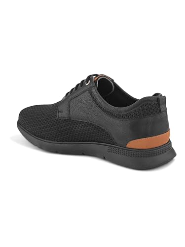 Image of San Frissco Men's Solid Sneaker Casual Lace-Up Shoes | Soft Cushioned Footbed with EVA Sole | Comfortable and Trendy Casual Shoes for Office and College