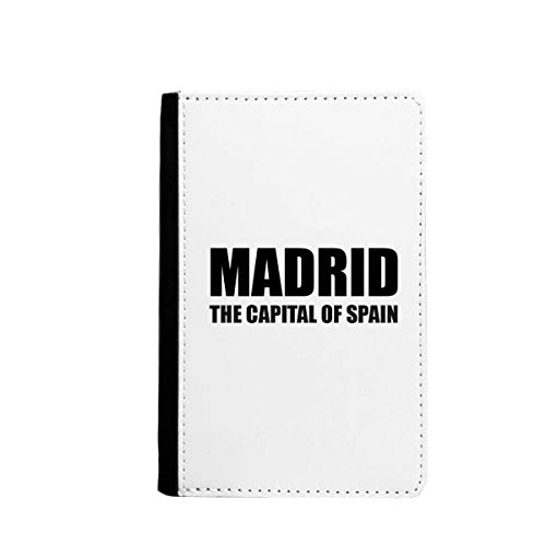 Étui portefeuille pour passeport Madrid élégant avec finitions motif Espagne