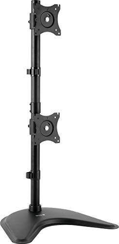 VIVO VIVO Dual LCD Monitor Vertical Desk Stand Free-Standing Mount for 2 Screens up to 27" (STAND-V002N)
