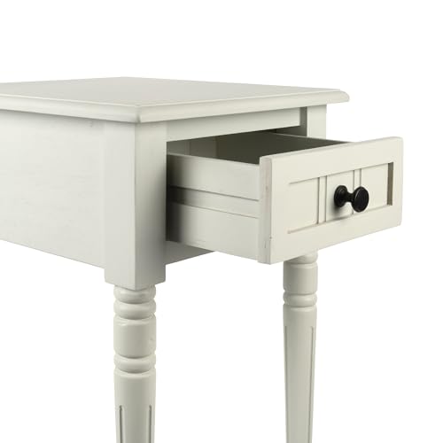 Image of Decor Therapy Simplify 1-Drawer Accent Table, Sturdy Narrow End Table, 28 inch x 14 inch x 14 inch - Sea Glass