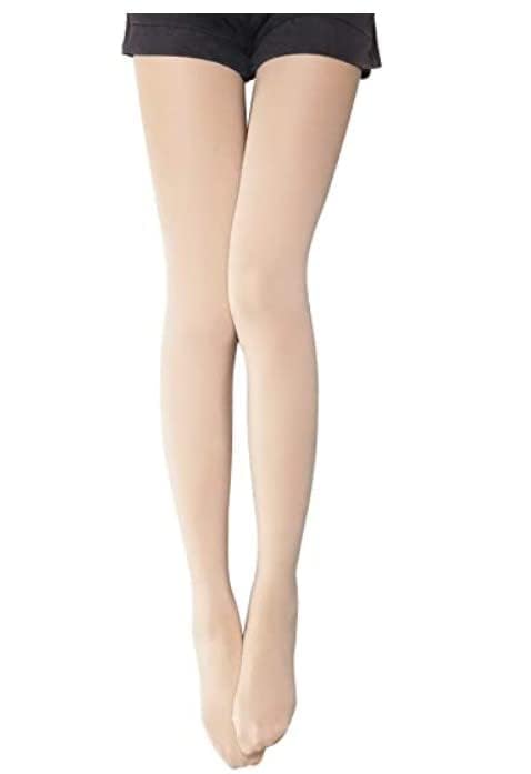 SUNEX Soft Stockings for Women/Girls - Poly Cotton High Waisted Thigh Highs in Black & Skin Color - Perfect Pair with Shorts, Dresses & Shirts