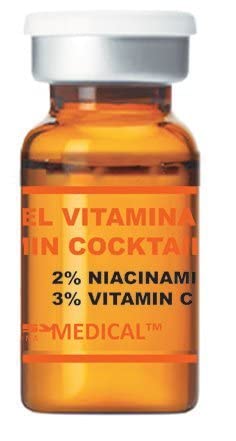 Vitamin Cocktail - steriles Serum mit Vitamin C für Microneedling (Derma Pen) und Mesotherapie (Dermaroller) Behandlungen - Professionelles Microneedling Serum. Ampulle mit 5 ml Cover