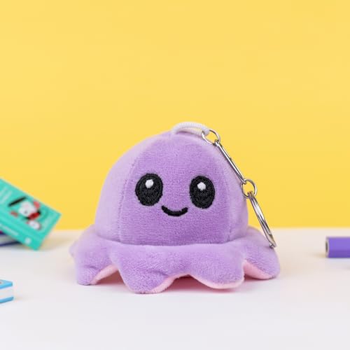 Image of Mirada Octopus Plush Soft Toy Keychain Purple | Mini Plush Toy Bag Charm for Kids & Girls | Mini Soft Toys, Cute Soft Toys, Stuffed Animals, Gift Item, Keyring, Bag Clips for Backpacks | 11cm