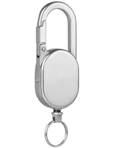 pullther Retractable Keychain, Zinc Alloy Badge Holder, Tact