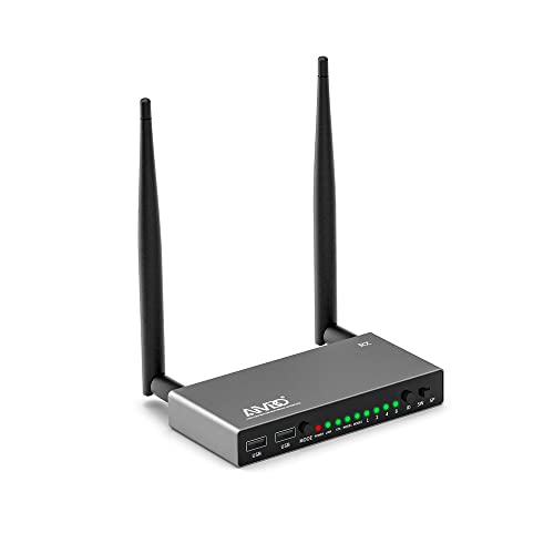 AIMIBO ���C�����XHDMI���V�[�o�[�A1TX~8RX�A5.8G�A���e�i�AKVM�AIR�����[�g&���[�v�A�E�g�@�\�A656�t�B�[�g/200m�������A�\�����V�[�o�[�͍ŏ��̎g�p�ɂ�TX�ƃy�A�����O����K�v������܂�