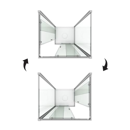 Box Doccia 3 Lati 80X120X80 Cm H185 Stampato C Mod. Junior Trio - 4