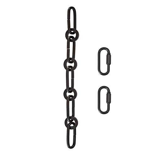 Image of Aspen Creative 21123-05-1, Steel Heavy Duty Chain & Two Quick Link Connector for Lighting Fixture /Swag Light /Plants / 1 Foot, Oil Rubbed Bronze, 8 Gauge