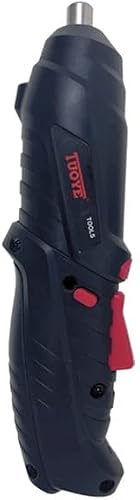 TUOYE Cordless Electric Screwdriver, Black, 10-Piece Bit Set Included | 220 RPM No-Load Speed