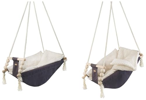 Babyschaukel Kleinkindschaukel Babyliegeschaukel Stoffschaukel Babywippe...