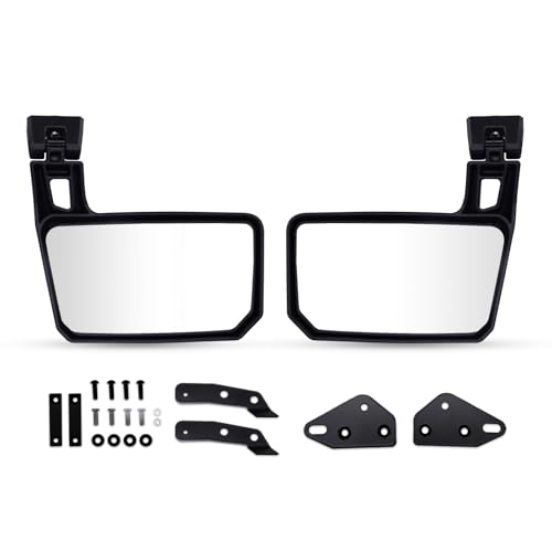 Image of Kiwi Master Large Side Mirrors for 2016-2026 Can-Am Defender /HD11 | Accessories, (Not Soft Doors / Soft Cab Enclosures), OEM Replacement 715008100, Adjustable Folding Rear View Mirror, Pair