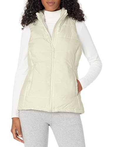 Amazon Essentials Damen mittelschwere Pufferweste, Elfenbein...