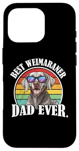 Cute Retro Vintage Weimaraner Dad Lover �X�}�z�P�[�X iPhone 16 Pro �p
