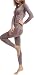LANBAOSI Women's Lace Stretch Seamless Top & Bottom Thermal Underwear Set Coffee,Free Size