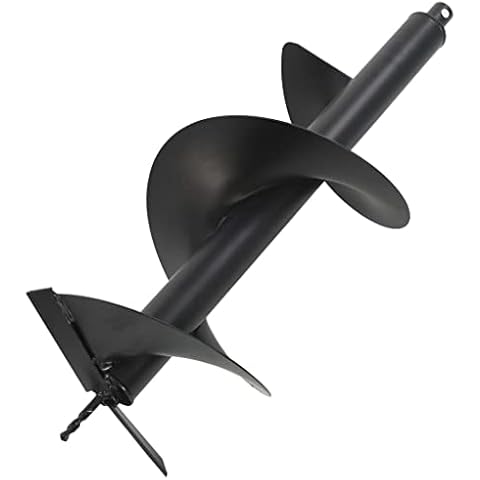 vidaXL Erdbohrer Bohrer Erdlochbohrer Pfahlbohrer Zaunpfahl Bohre Pfostenbohrer Zaunbohre Schneckenbohrer Erdbohrgerät Stahl 300mm Cover