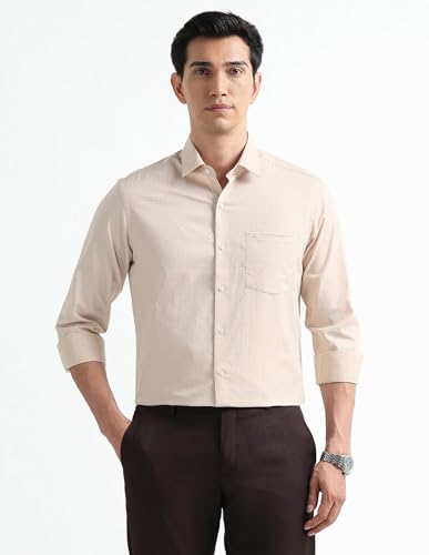Image of Arrow Checked Slim Fit Mens Formal Shirt - Cotton, Breathable & Comfortable, Full Sleeves Shirts for Men