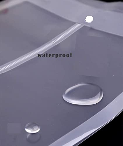 Image of A4 /Legal Document Top Opening File Bag, Transparent Envelope Holder Storage Case, Snap Button Organizer, Clear Plastic Container for Papers, Stationery -Pack of 10