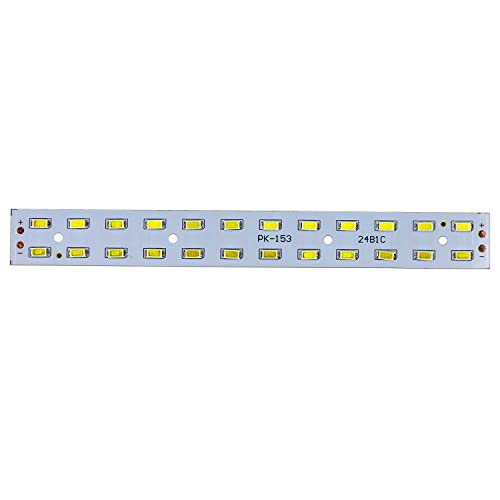 Image of Electronic Spices 12v 2a 24 Smd Led White Color Hard Strip Light Bulb Aluminum Plate