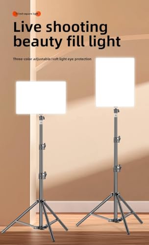 Image of GiftMax RL-11 LED Video Soft Light Panel, 35W for Studio Photography | Video Recording | Conference | YouTube,2700K-5700K CRI95+ | with Remote Control 7 ft Tripod Stand Pack of 2