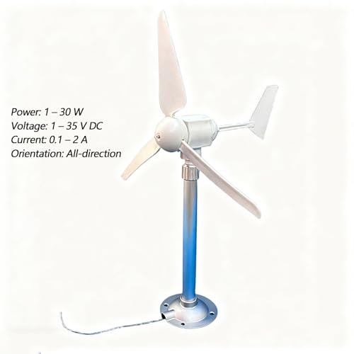 Micro Turbina Eolica Orizzontale Da 30 W, Avviamento A Vento Debole A 3 Pale, Generatore A Magneti Permanenti con Rotazione Automatica - Mulino A Vento Fai-Da-Te per Esterni per Esperimenti