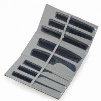 Sibel Carbon pettine Set di 8 pezzi. + Borsa di