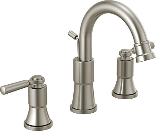 DELTA FAUCET P3523LF-BN Westchester Widespread Bathroom Faucet Two Handle, Brushed Nickel