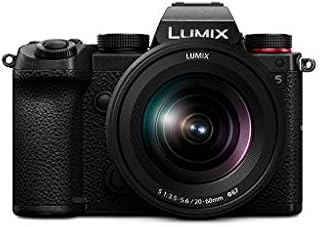 Panasonic LUMIX DC-S5 S5 Full Frame Mirrorless Camera body, 4K 60P Video Recording with Flip Screen and Wi-Fi, L-Mount, 20-60 mm Lens, 5-Axis Dual I.S, (Black)