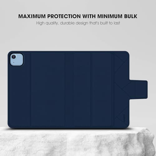 Image of GRIPP Melon Leatherette Texture Case for iPad Air 11 inch (M2 /M3 /M4, 2024 /2025 /2026), iPad Air 10.9 inch (4th /5th Generation, 2020 /2022), iPad Pro 11 inch (3rd /4th Generation, 2021 /2022) - Dark Blue