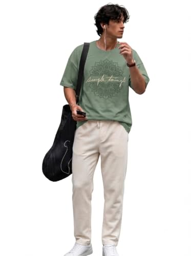 Image of BULLMER Trendy Co-ords with Oversized T-Shirt & Pants Clothing Set for Men | Cotton Blend Cord Set for Men