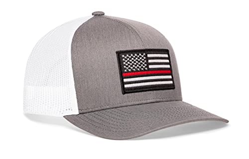 Image of HAKA American Flag Trucker Hat - USA Flag Mesh Snapback Cap for Men, Women & Golf, Patriotic Baseball Dad Hat