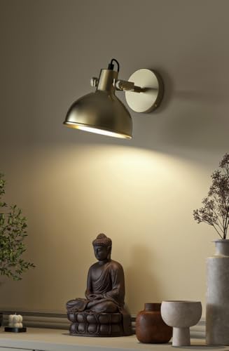 Image of Divine Trends Focus Reading Wall Light with Rotation Adjustment Brass Antique Finish for Bedside, Bedroom, Living Room, Home Decoration, Hotel Wall Lamp Pack of 1