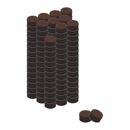 uxcell Patins meubles 150 pcs 0.375" feutre adhésif marron