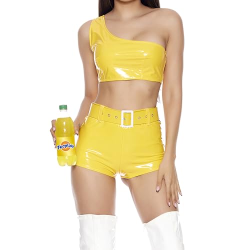 Forplay Women's Bubbly Spokesmodel Costume, Yellow, M/L
