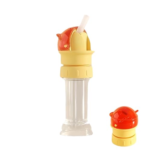 Tapón de boquilla para botella, boquilla de vertidor 2 en 1, antifugas con pajita integrada | Adaptador de tapa para botella | para parque escolar guardería infantil de viaje, camping Pique Nique para