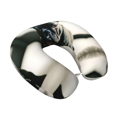 Almohada Cervical U de Espuma Viscoelástica Negra miniatura 2