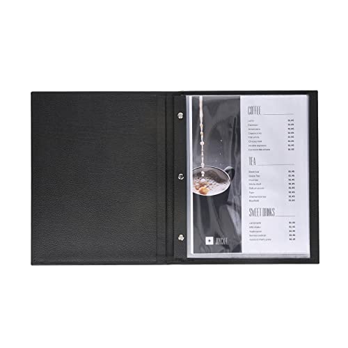 Menu Cover Made of Premium Faux Leather - 10 Views - 8.5
