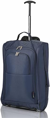 5 Cities Cabin Approved Trolley Bag, Wine, 21-Inch / 55cm