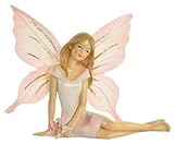 Figurine Fée déco assise avec fleur