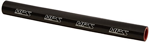 HPS HTST-075-BLK Silicone High Temperature 4-ply Reinforced Tube Coupler Hose, 100 PSI Maximum Pressure, 12