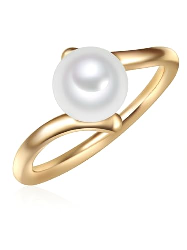 Valero Pearls Bague avec perle pour Femme en Argent sterling